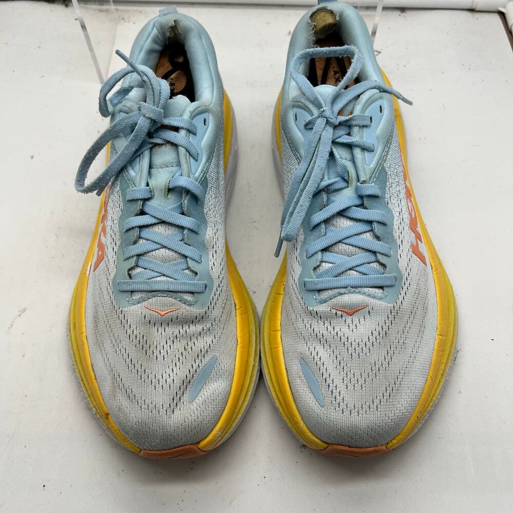 Hoka One One Bondi 8 Shoes Womens 10.5 B Blue Running Sneakers *flaw - Picture 3 of 10